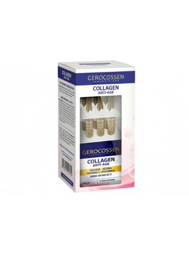Poza cu gerocossen set collagen anti-age (fiole ser+crema antirid)