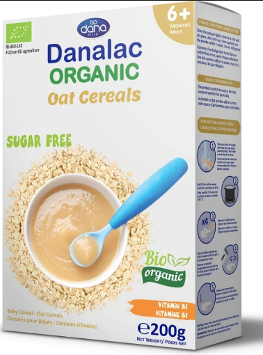 danalac bio organic cereale ovaz 6 m+ 200g fara zahar