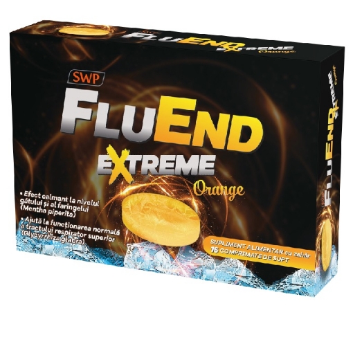 Poza cu SunWave FluEnd Extreme cu aroma de portocale - 16 pastile de supt