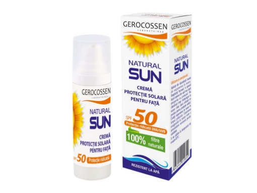 Gerocossen Natural Sun Crema Protectie Solara Fata Spf50 30ml